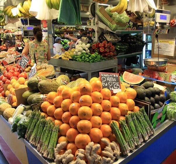 malaga market fruit stall