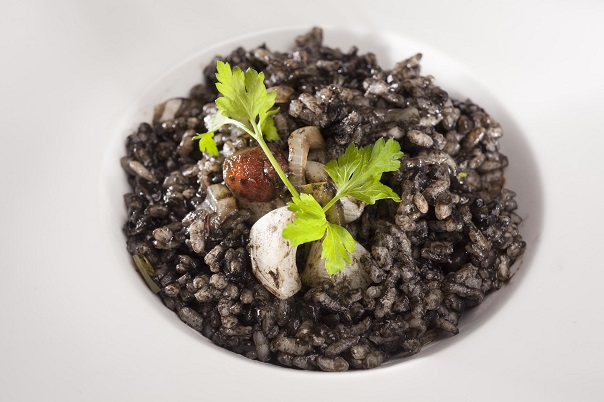 black rice with ink