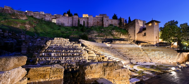 Alcazaba and roman amphitheatre malaga