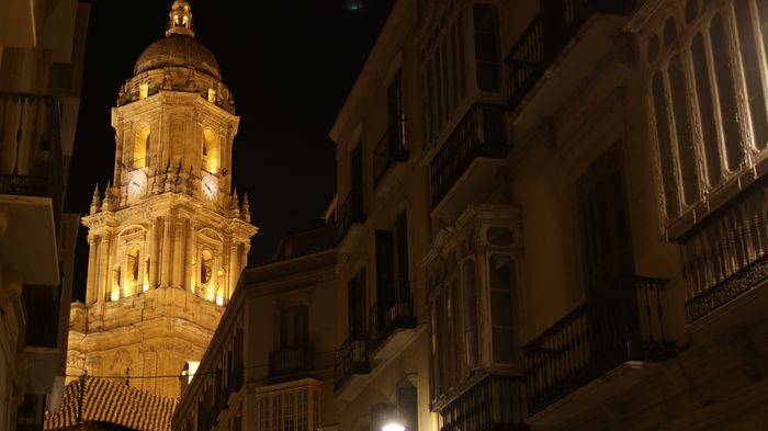 cathedral night malaga