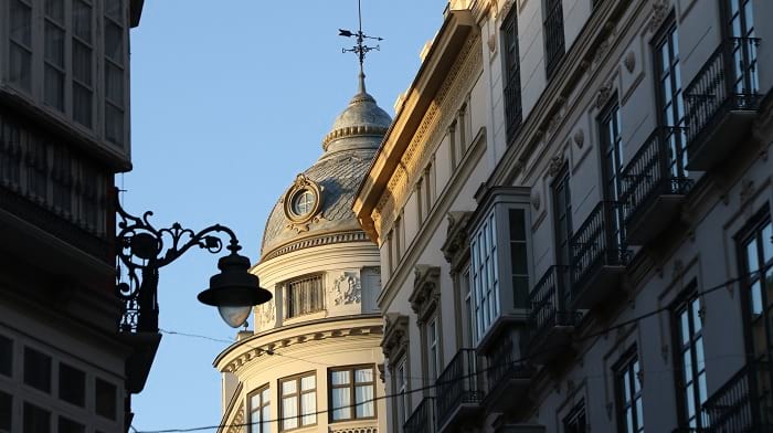 malaga street twilight