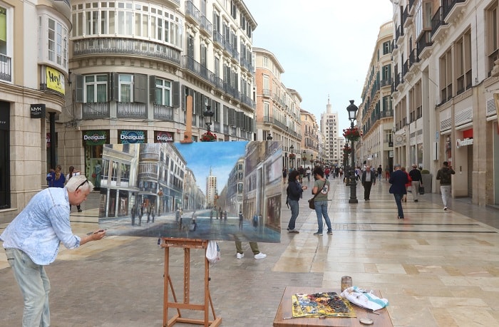 Larios Street Malaga Spain