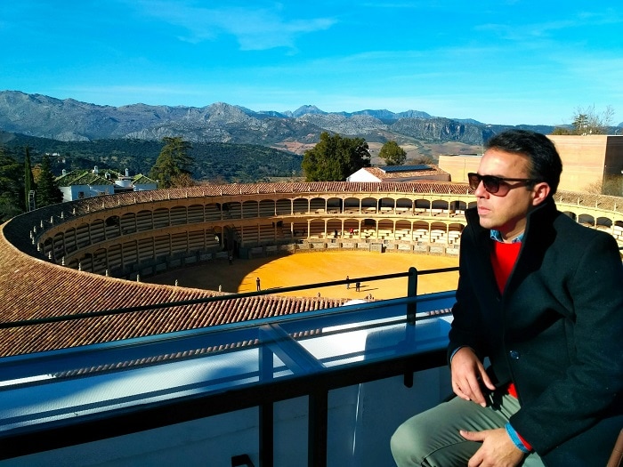 views from hotel Catalonia and ronda bullring