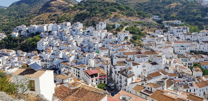 Casares View From the Castle with Plaza de España right at the bottom