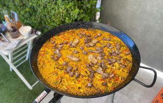 paella boletus foie