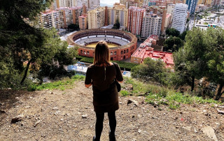 subida al castillo de gibralfaro plaza de toros la malagueta